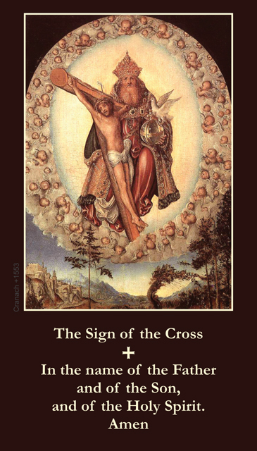Sign of the Cross Prayer Card